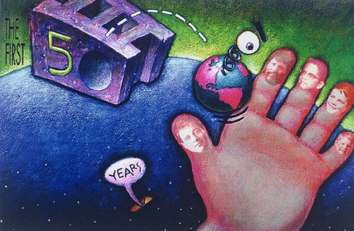 50 Years Birthday Invitation